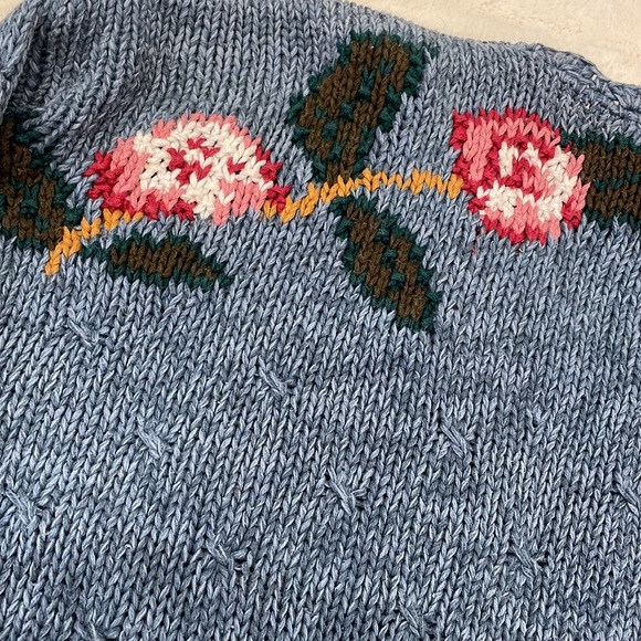 Vintage Handknit Linen and Cotton Sweater - Picture 3 of 11